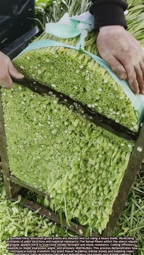 Scientific Principles of Cutting Bundled Thick-Stem Green Plants