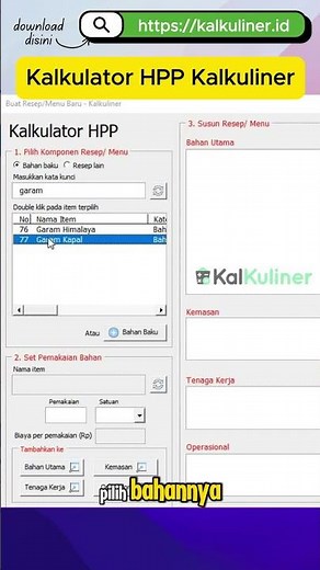 Ganti Satuan gram ke sdm - Kalkulator HPP Kalkuliner - Cara Hitung HPP