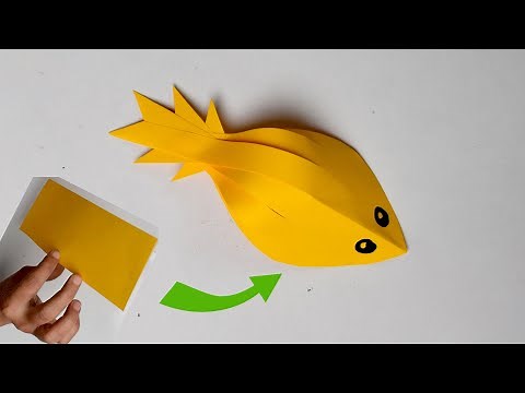 5 Minutes Paper Fish Craft | Easy Paper Crafts