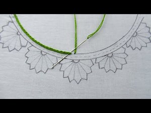 Super easy creative neckline hand embroidery design for kurti or blause for all hand embroidery love