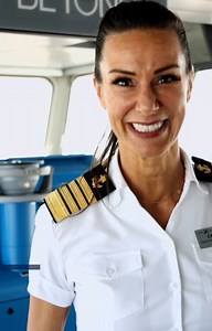 Captain Kate McCue | A career highlight to manoeuvre the largest, most luxurious ship in our fleet out to sea! Thank you so much to our Broadcast Team for... | Instagram