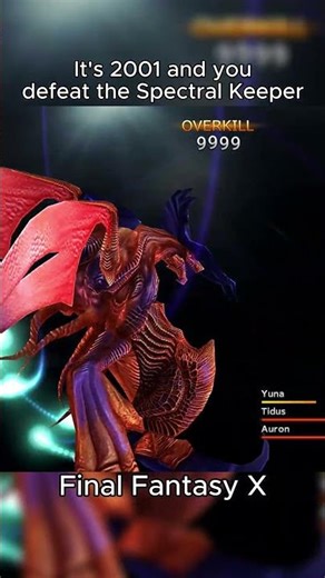 Did you defeat the Spectral Keeper in Final Fantasy X?