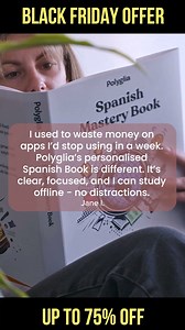 Achieve Spanish fluency with our hands-on workbook. 📱 Screen FREE without digital distractions. 🧠 Personalized to you. 🤯 Crafted by language experts. ⭐ ⭐ ⭐ ⭐ ⭐ “I’ve learned more in 3 weeks with this workbook than in months of classes!” - Maria Get yours 👇 https://polyglia.com/start/ | Polyglia