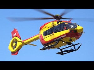 **New** 5 blades rotor Airbus Helicopters H145 D3 Sécurité Civile landing at Paris