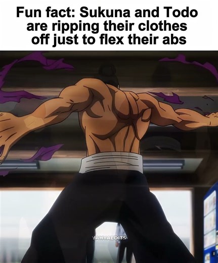 they just wanna flex their abs 😭💔#jjk #anime #memes