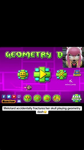 Geometry Dash Mishap: Melotard's Unfortunate Accident