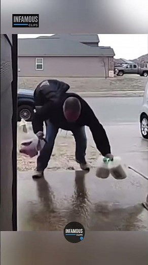 SLIP AND FALL 🐮🥛 #fail #fall #milk