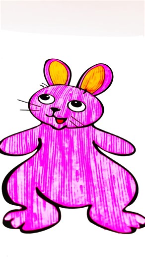 How to draw a easy Rabbit step by step #art #shorts
