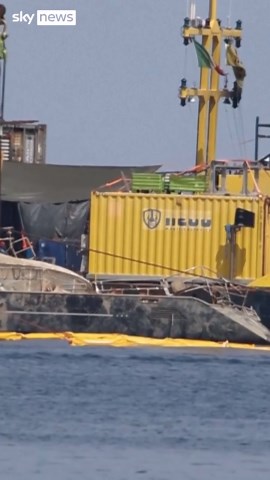 Bayesian superyacht raised from seabed