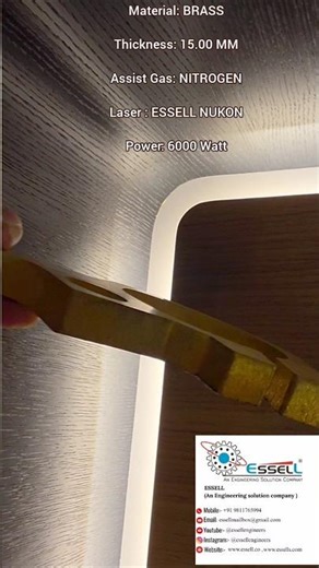 High-Speed Brass Cutting That Leaves Zero Burn Marks ⚡ #LaserTech #Industrial #Precision