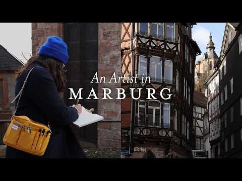 Sketchbook & Slow Travel | Finding Inspiration in Marburg, Germany | 4K