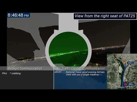 NTSB Animation - Aircraft Visibility Study - DCA Midair Collision