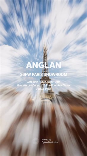 앵글런 on Instagram: "[ SHOWROOM EVENT NOTICE ] We are pleased to announce the ANGLAN FW26 Showroom schedule across Europe. PARIS Jan 20th – 25th 9:00 AM – 7:00 PM 23 Rue Pont Aux Choux, 75003 COPENHAGEN Jan 28th – 30th 10:00 AM – 6:00 PM Mandatory Showroom Halmtorvet 11, 1700, Oksenhallen LONDON Feb 2nd – 20th 9:00 AM – 6:00 PM Unit 4 Tanners Yard, 1–3 Treadway Street, E2 6QB For appointments and inquiries, please contact: customerservice@options.org.uk We look forward to seeing you."