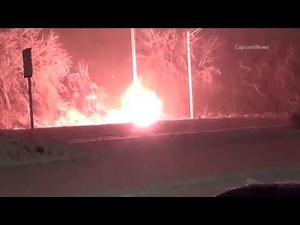 Arcing Power Line Northwest Highway and Davis Street Arlington Heights, Blizzard Warning