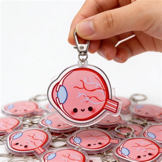 Cute Eyeball Anatomy Acrylic Keychain Kawaii Eye Charm, Ophthalmology Gift for Optometrist, Medical Student Bag Tag - Etsy