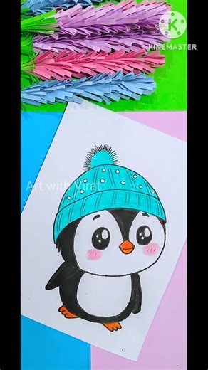 How to draw easy Penguin drawing🐧🥰😍#art#easy#cute#penguin#ytshort#viralshort#trending#trendingshort