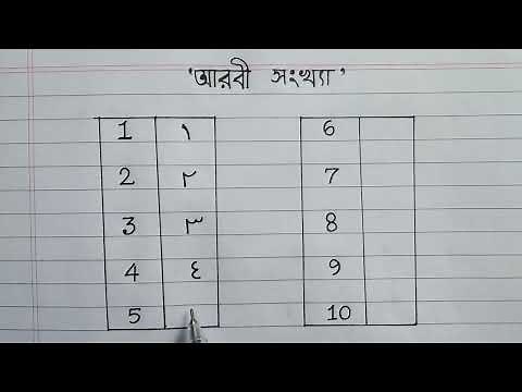 Arabic Numbers Writing For Practice || Learn The Arabic Number 1 to 10