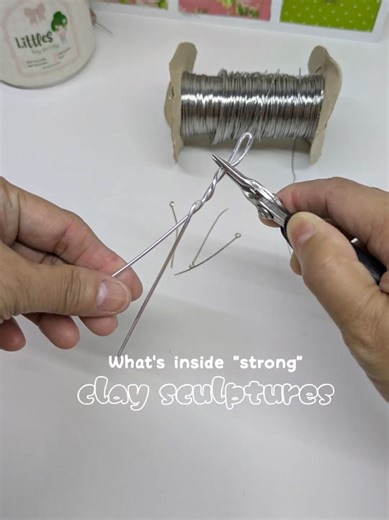 CLAY TIP - Use an armature. Even tiny sculptures need it. The armature (internal support) is very important in polymer clay creations, even for small pieces like a desk buddy. Why? 1. Prevents Breakage Thin parts like arms, legs, tails, or ears can easily snap after baking. An armature (usually wire or foil) strengthens these parts so they stay durable when handled. 2. Adds Structural Support Even small desk buddies can lean, bend, or collapse while sculpting or baking. The armature acts like a 