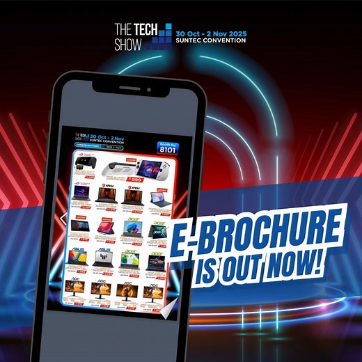 Your sneak peek into the biggest tech event of the year is here! 🥳 Preview the hottest deals, exclusive launches, and everything from Work to Home to Play. 💻🏠🎮 Don’t miss what’s coming!📱Get your Show Guide now & start viewing. Link in bio! 📅 30 Oct – 2 Nov 2025 🕛 12pm – 9pm 📍 Suntec Singapore Convention & Exhibition Centre #TheTechShow2025 #LoadingTheNextChapter #WorkHomePlay | COMEX and ITSHOW