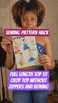 I hacked a simplicity full length sewing pattern to make a crop top without zippers and boning