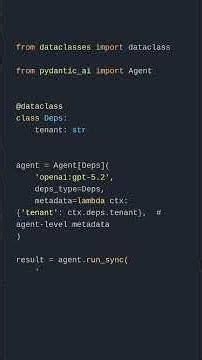 Pydantic AI Agent Fundamentals and Advanced Features - Part 9/17