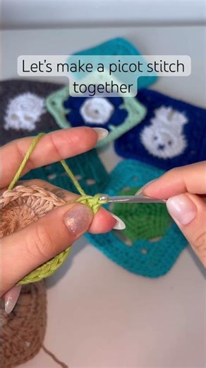 Perfect for edges ✨ #crochet #crochettutorial #picotstitch