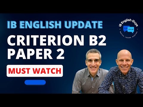 Paper 2 - Criterion B2 - UPDATE!