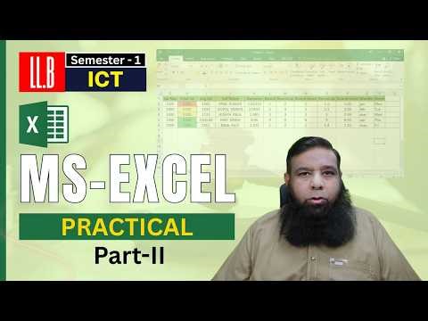 MS Excel for Beginners (Part 2) | Complete Tutorial for ICT LLB Semester 1 | Excel Basics