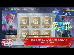 HOW MUCH 💎/DIAMONDS FOR NOVARIA M7 SKIN "LUNAR SCION" IN LUNAR SCION'S SUMMON EVENT | MLBB