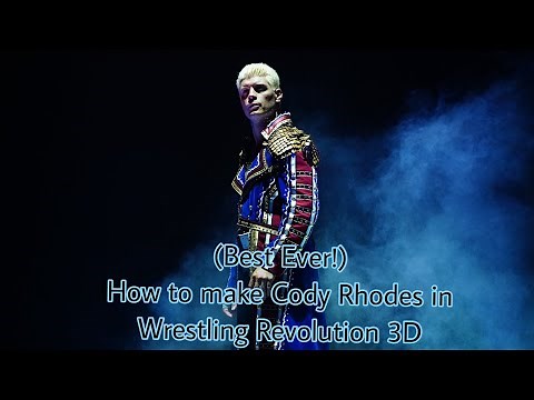 How to make Cody Rhodes in Wrestling Revolution 3D (with new attire+moveset) | WR3D