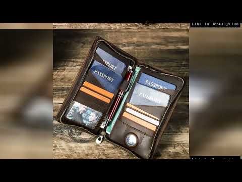 CONTACT'S Crazy Horse Leather Family Passport Travel Wallets Card Holder Men's Bag Airtag Case Luxur