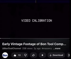 12 reactions | #ᴛʙᴛ Throwback to where it all began — some rare early footage of Bon Tool’s original corner‑pole / masonry‑guide system. Before we were a brand - we were inventors. BonToolChannel is our YouTube Handle - check out the full clip there and give us a sub! #ᴛʙᴛ #throwbackthursday #youtube #vintagetools #bontool #masonry #fy #fyp | Bon Tool Co. | Facebook