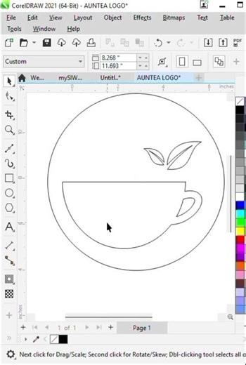 Auntea logo design in CorelDRAW #coreldraw