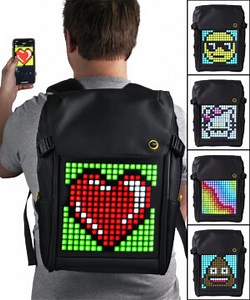 Pixelated Smart Backpack: A knapsack with an integrated LED array.