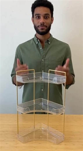 "We put a small corner shelf in the bathroom for extra storage #corner...