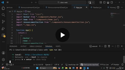 Building Announcement Section with React.js and CSS | Atharva Badade posted on the topic | LinkedIn