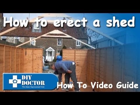 Erecting a timber garden shed, tool shed, shed kit, storage building or workshop