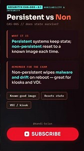 Persistence vs Non-Persistence | SecurityX CAS-005 Objective 2.1 #comptia