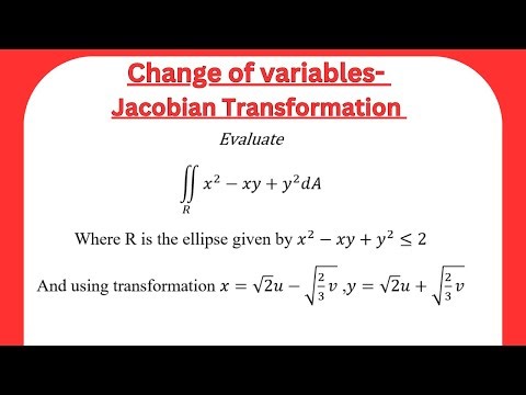 Change of variables with jacobian transformation solved problem