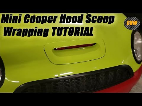 How to wrap a mini Cooper S hood scoop
