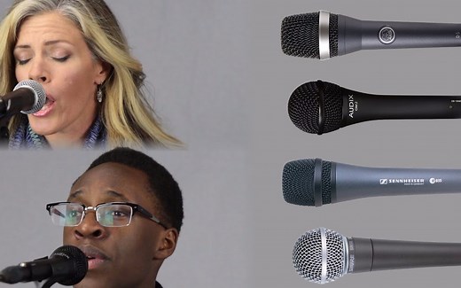 Shure SM58 vs Sennheiser e835 vs AKG D5 vs AUDIX OM2话筒打p k