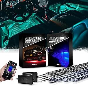 OPT7 Interior Truck Lights & Underglow Bundle Kit with App & Remote Control, Music Sync, Multicolor Modes Exterior Neon Under Glow LED Lights, Car Truck Accessories for Tacoma F150 4Runner Tundra
