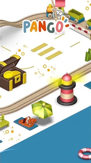 Discover the Beach with a Train and Hidden Treasure! 🚂🏖️#shorts #BeachAdventurePlay #PangoPlayground