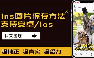 ins图片保存教学！真的很简单！！要我说几遍！！安卓和苹果都能用的方法，学不会我当场给你跪下
