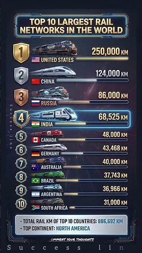 Top 10 Largest Rail Networks in the World