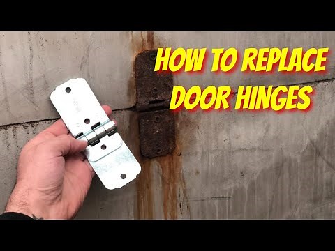 HOW to REPLACE Box Truck Door HINGES Remove RIVETS