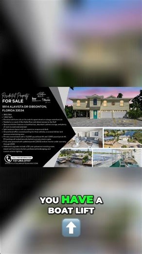 Gibsonton Stilt Home: Waterfront Paradise Awaits You! #shorts