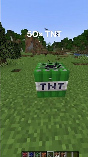 1 TNT vs 100 TNT in Minecraft 🤯 #minecraft #shorts #tnt
