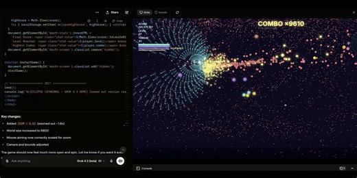 making browser games with Grok 4.3 is addictive.you just paste this prompt, describe the game you want under it, hit the preview button, and get a playable html game.Grok prompt template:build a single-file html game.output only the final html file.no commentary.no markdown.no external libraries, fonts, or assets.avoid assuming localStorage is available.if persistence is used, wrap all storage access in try/catch and fall back gracefully to in-memory variables.the game must run fully even in san