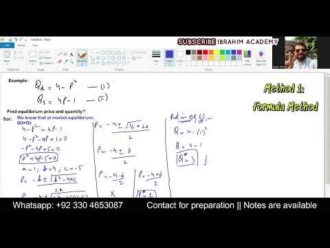 Exercise 3.3, Q 6 _ Alfa C. Chiang | Partial Market Equilibrium – Solution of Quadratic Equation